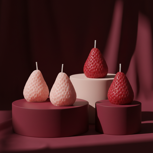 Bold berry editorial candles
