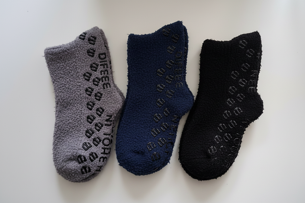 Gray navy and black sock product image