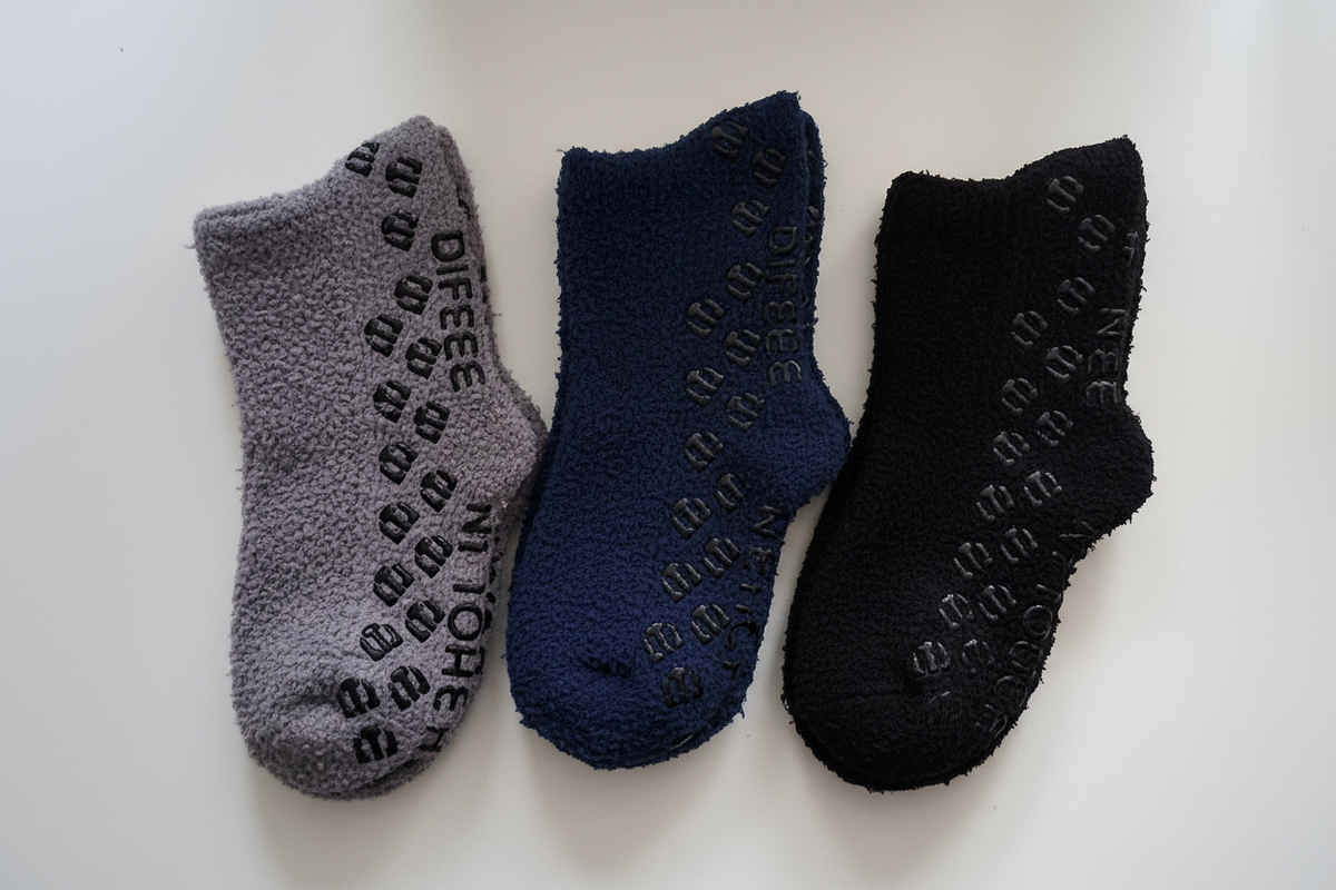Gray navy and black sock product image