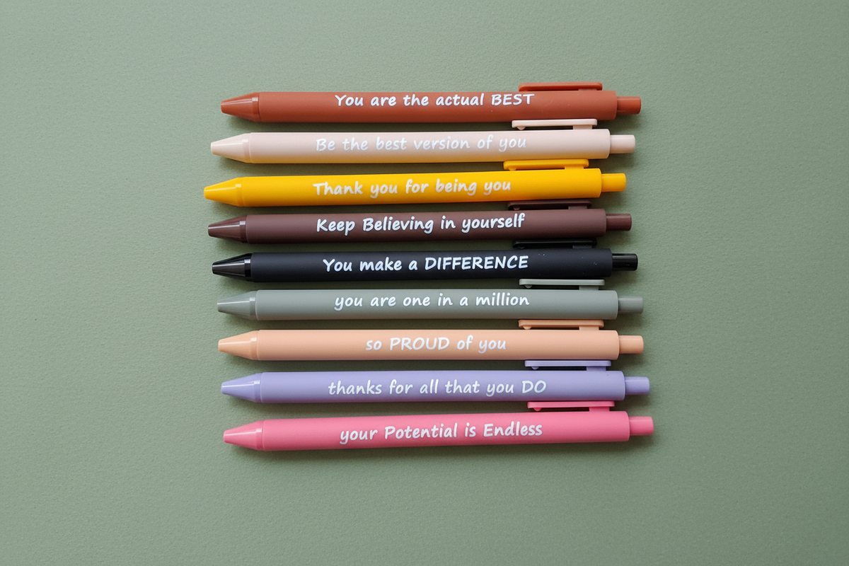 Sage Green Background Pens