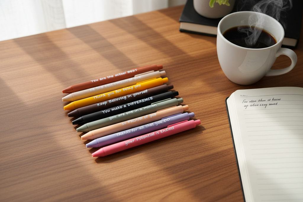 Wooden Desk Lifestyle Pens
