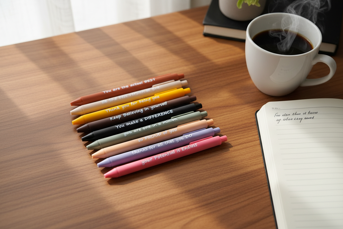 Wooden Desk Lifestyle Pens